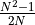 \frac{N^2-1}{2 N}