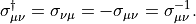 \sigma_{\mu\nu}^\dagger = \sigma_{\nu\mu} = -\sigma_{\mu\nu} = \sigma_{\mu\nu}^{-1}.