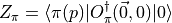 Z_\pi = \langle \pi(p) | O^\dagger_\pi (\vec{0}, 0)| 0 \rangle