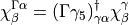 \chi^{\Gamma \alpha}_\beta = (\Gamma \gamma_5)^\dagger_{\gamma \alpha} \chi^{\gamma}_\beta