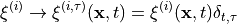 \begin{aligned}
 \label{time_dilution}
&& \xi^{(i)} \rightarrow \xi^{(i,\tau)}(\mathbf{x},t) = \xi^{(i)}(\mathbf{x},t) \delta_{t,\tau}\end{aligned}
