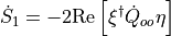 \dot{S}_1 = -2\mathrm{Re}\left[\xi^\dagger\dot{Q}_{oo}\eta\right]