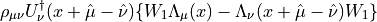 \rho_{\mu\nu}U_\nu^\dagger(x+\hat{\mu}-\hat{\nu})\{W_1\Lambda_\mu(x)-\Lambda_\nu(x+\hat{\mu}-\hat{\nu})W_1\}