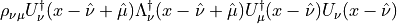 \rho_{\nu\mu}U_\nu^\dagger(x-\hat{\nu}+\hat{\mu})\Lambda_\nu^\dagger(x-\hat{\nu}+\hat{\mu})U_\mu^\dagger(x-\hat{\nu})U_\nu(x-\hat{\nu})