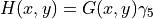 H(x,y) = G(x,y) \gamma_5