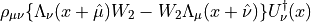 \rho_{\mu\nu}\{\Lambda_\nu(x+\hat{\mu})W_2-W_2\Lambda_\mu(x+\hat{\nu})\}U_\nu^\dagger(x)