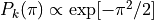 P_k(\pi)\propto \exp[-\pi^2/2]