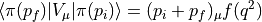\langle \pi(p_f) | V_\mu | \pi(p_i) \rangle = (p_i + p_f)_\mu f(q^2)